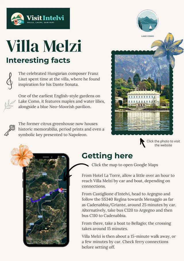 PDF guide preview: Villa Melzi d’Eril