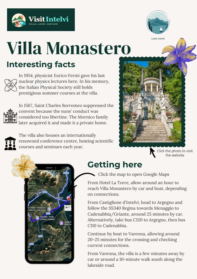 PDF guide preview: Villa Monastero
