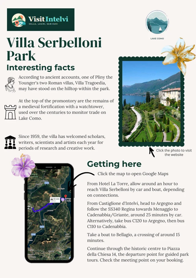 PDF guide preview: Villa Serbelloni Park