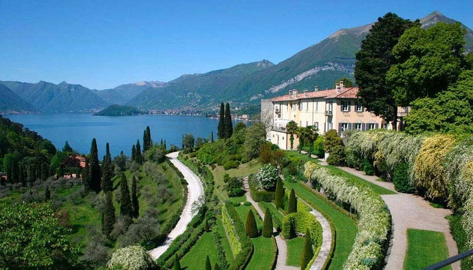 Park der Villa Serbelloni: Der Park mit Blick auf den Comer See